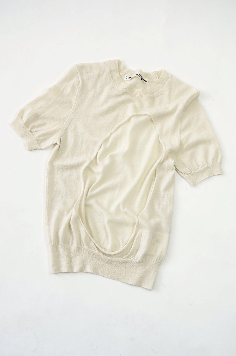 Real photographed white cotton t-shirt in studio