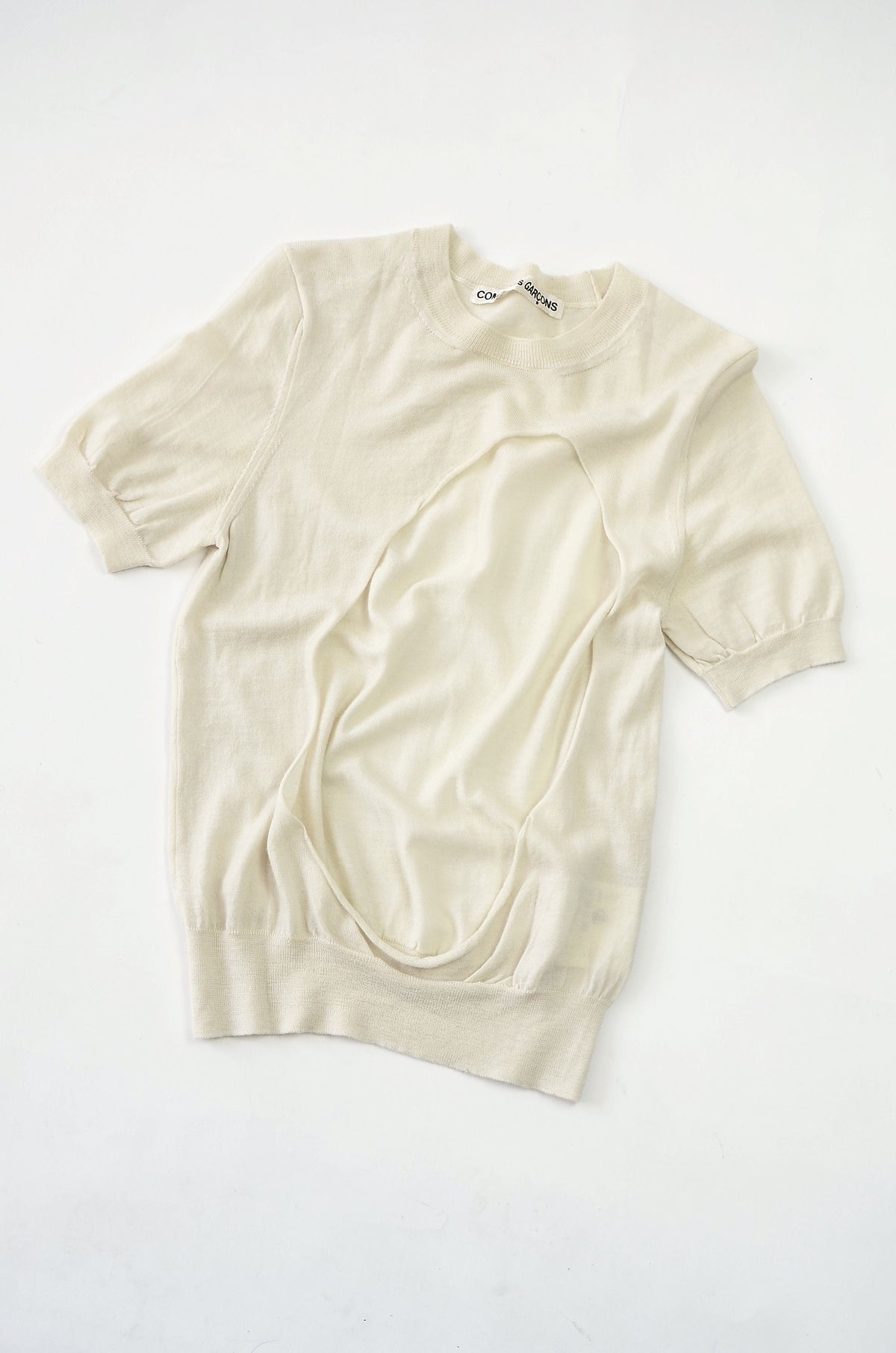 Real photographed white cotton t-shirt in studio