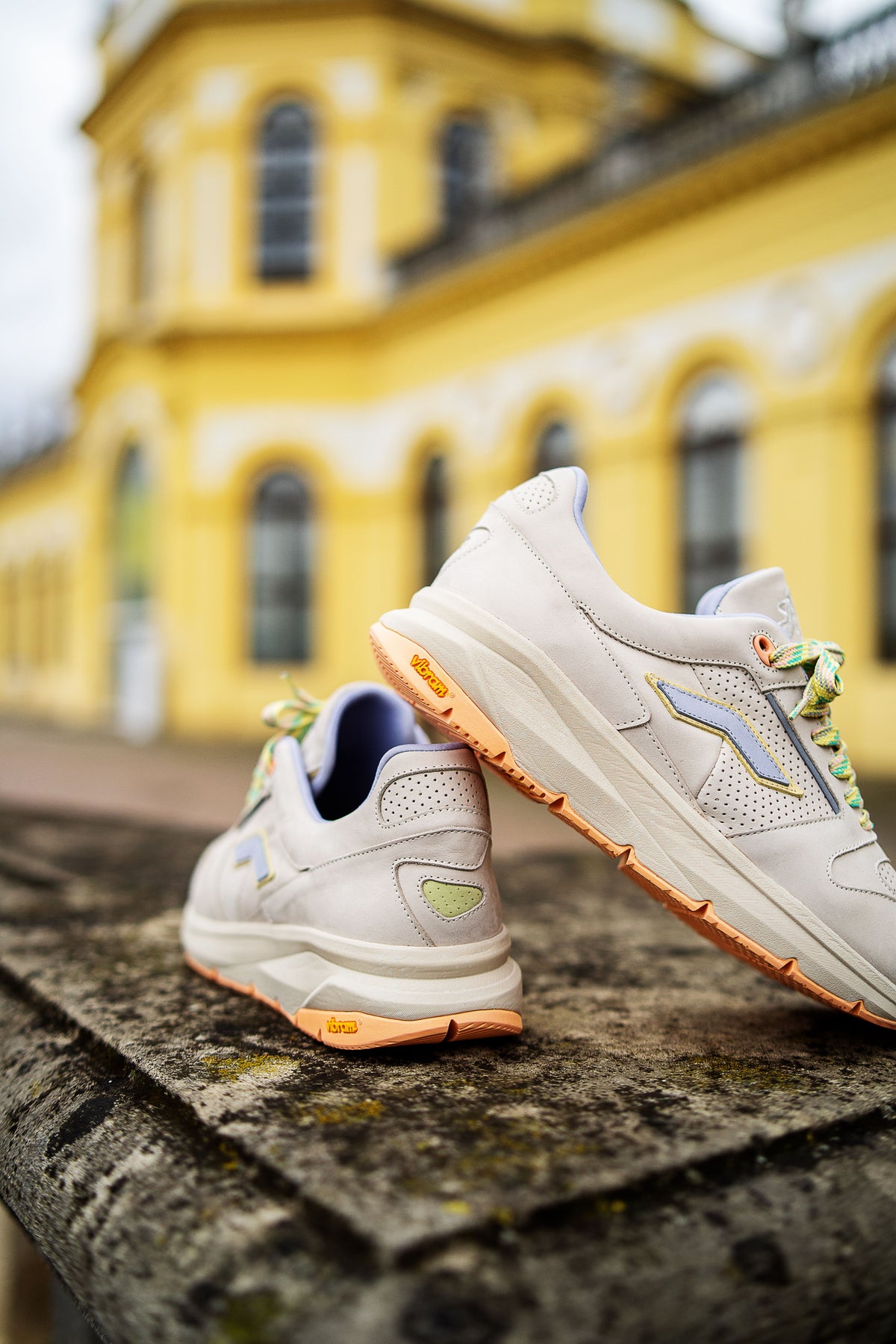 Real photographed white sneakers